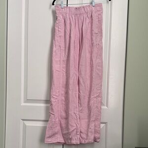 Free People Pink Wide-Leg Pants